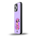 purple chic powerpuff girls back phone cover | glass case for iphone 13 pro max