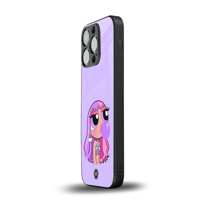 purple chic powerpuff girls back phone cover | glass case for iphone 13 pro