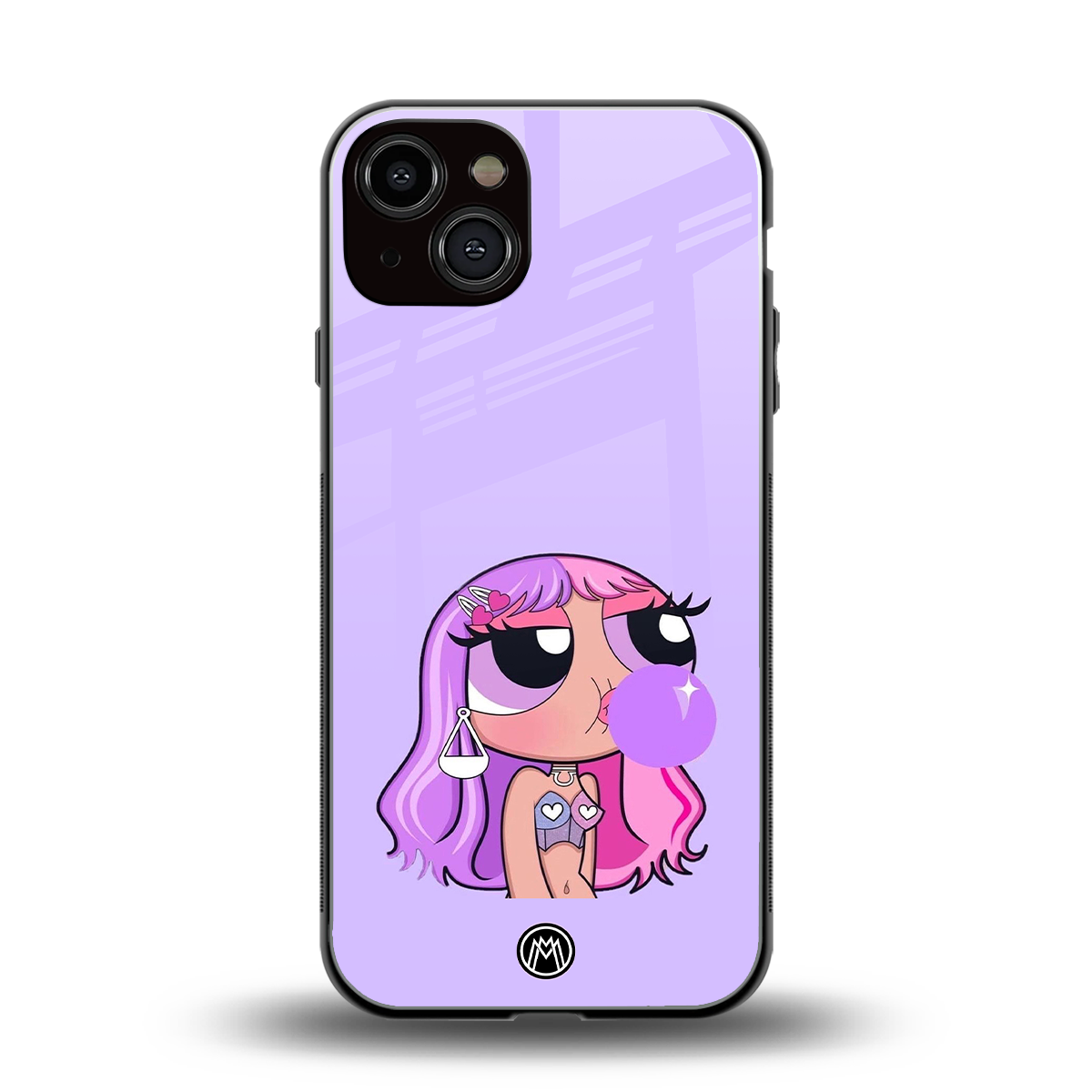 purple chic powerpuff girls back phone cover | glass case for iphone 13