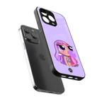 purple chic powerpuff girls back phone cover | glass case for iphone 16 pro max