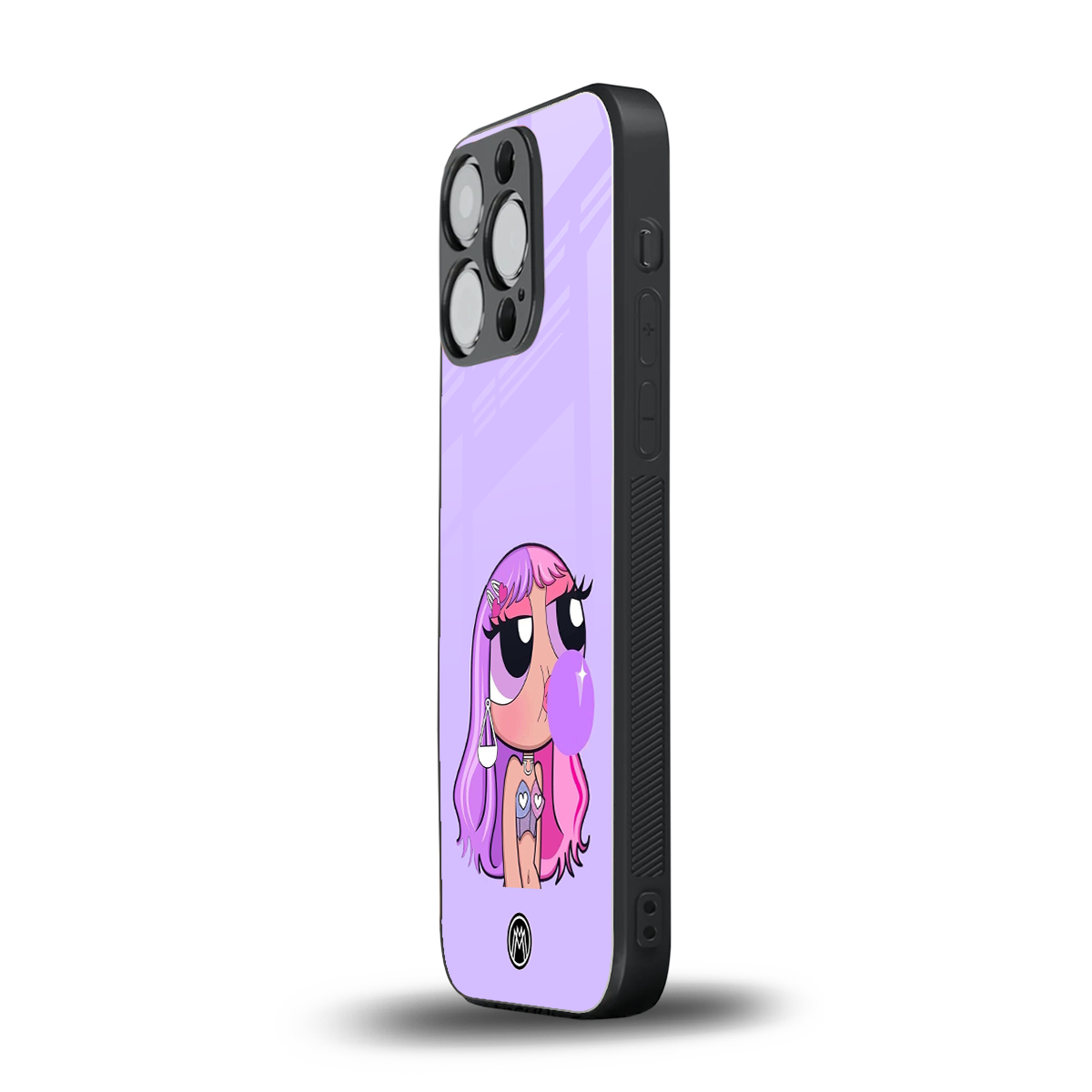 purple chic powerpuff girls back phone cover | glass case for iphone 16 pro