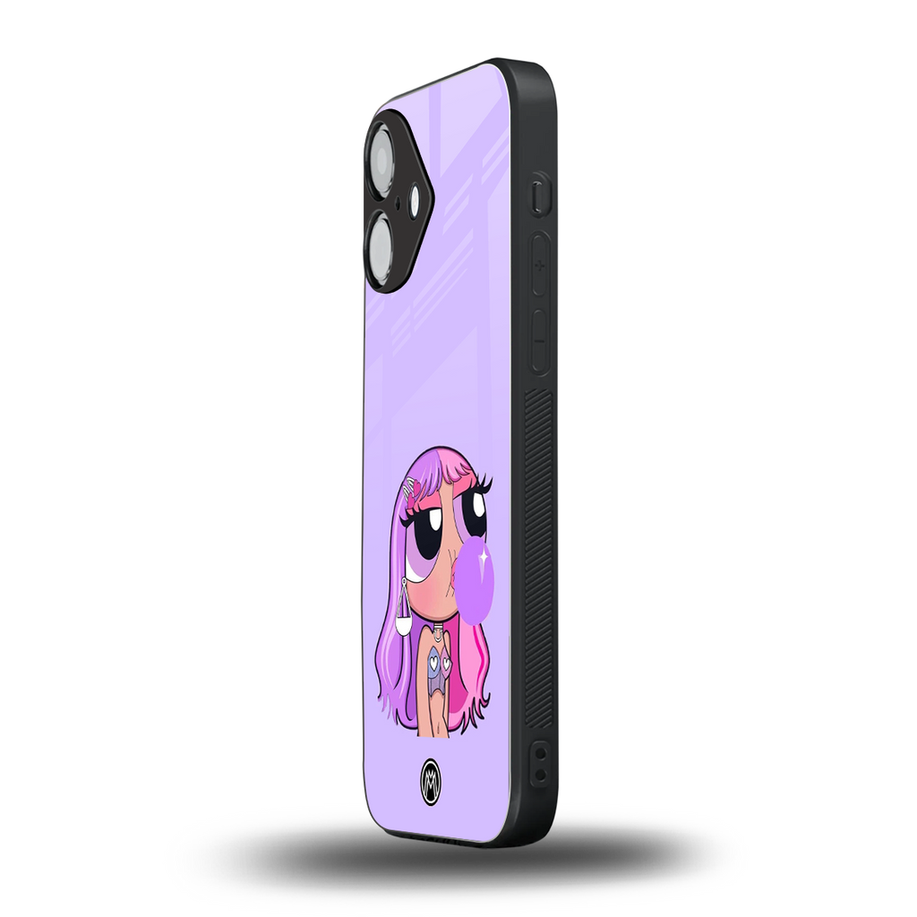 purple chic powerpuff girls back phone cover | glass case for iphone 16