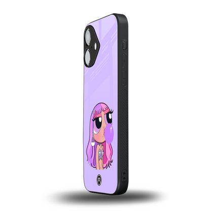 purple chic powerpuff girls back phone cover | glass case for iphone 16