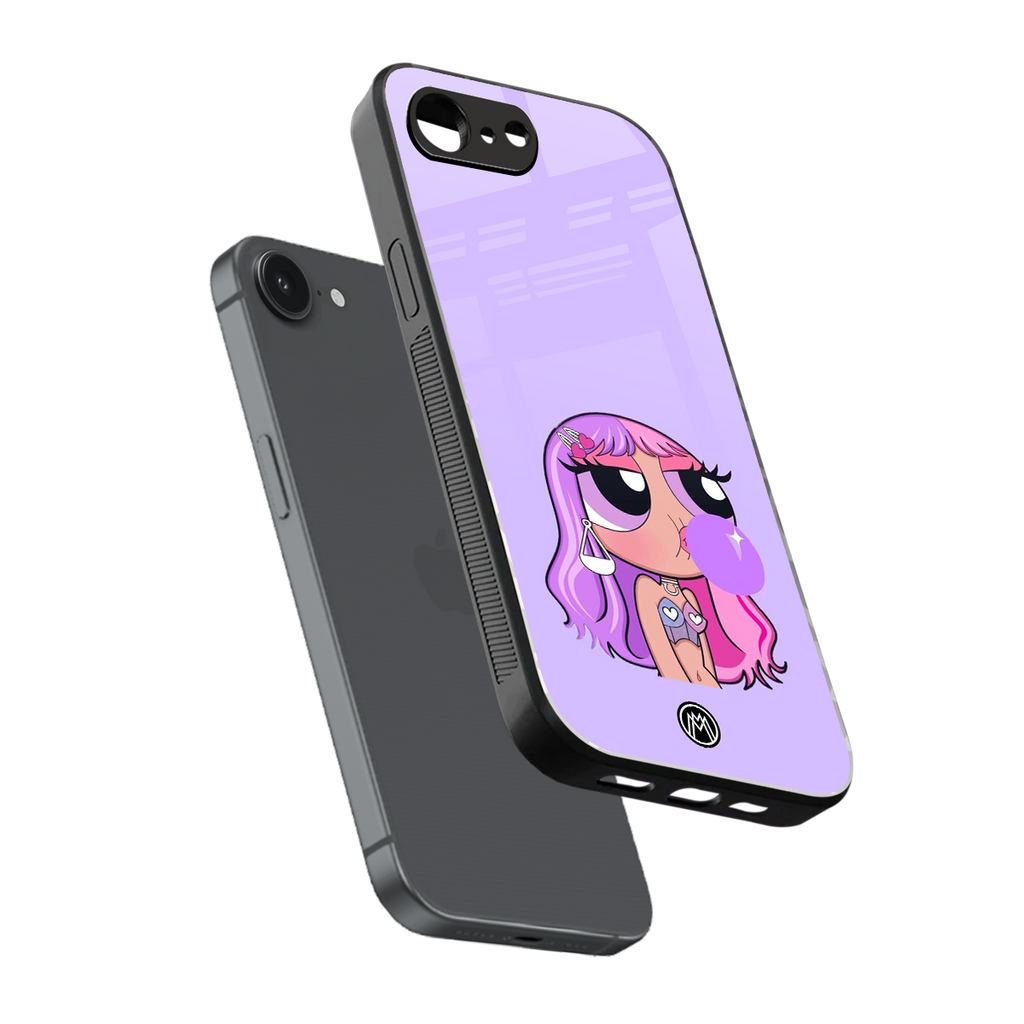 purple chic powerpuff girls back phone cover | glass case for iphone 16e