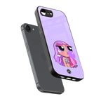 purple chic powerpuff girls back phone cover | glass case for iphone 16e
