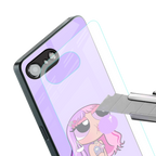 purple chic powerpuff girls back phone cover | glass case for iphone 16e