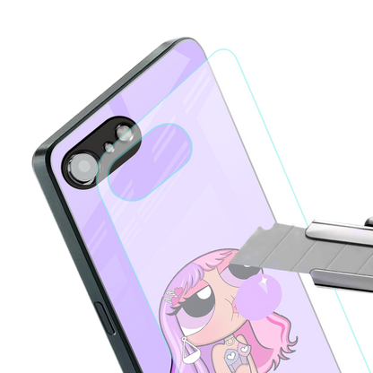 purple chic powerpuff girls back phone cover | glass case for iphone 16e