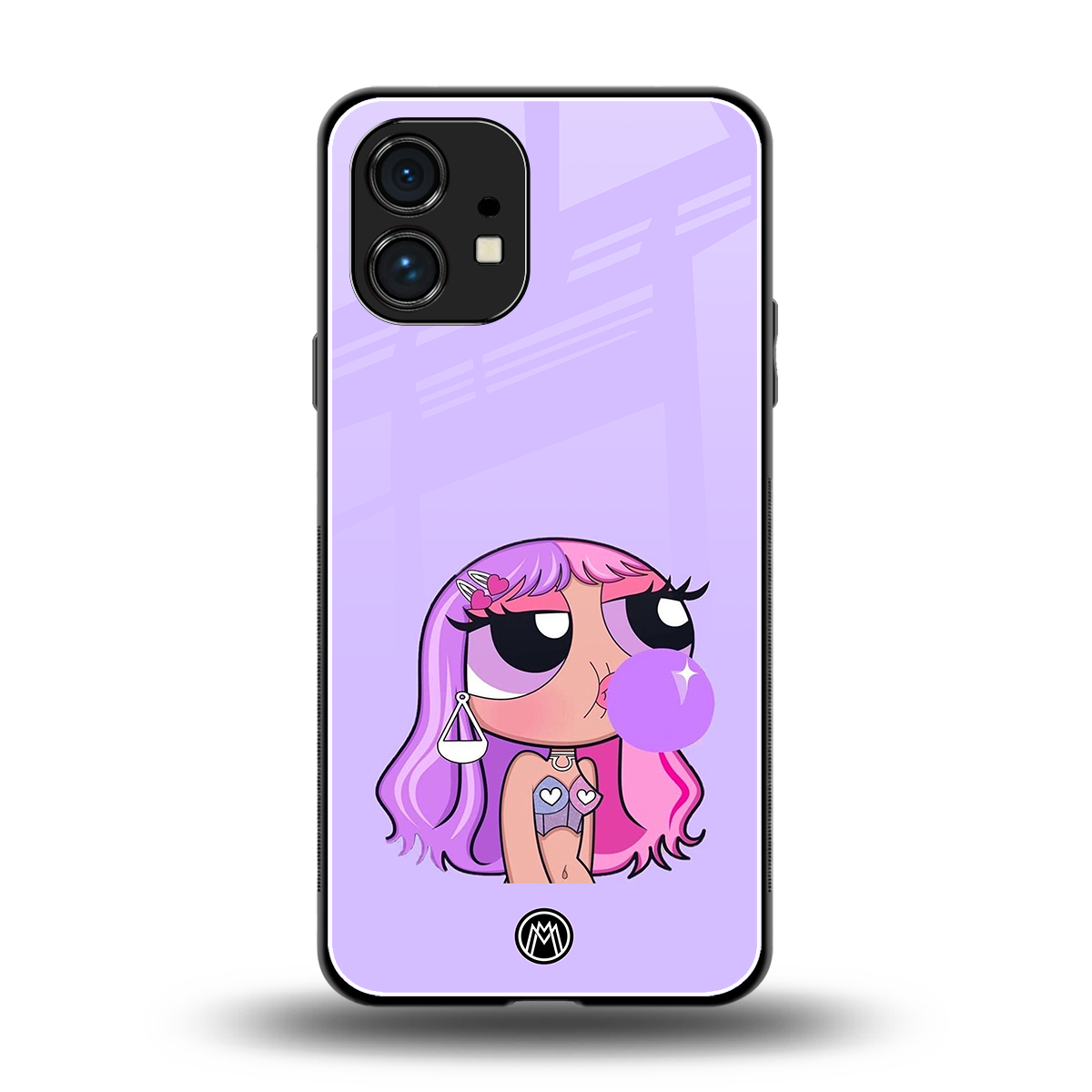 purple chic powerpuff girls back phone cover | glass case for nothing phone 1