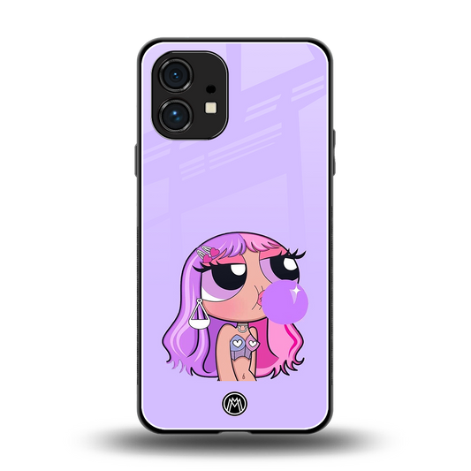 purple chic powerpuff girls back phone cover | glass case for nothing phone 1