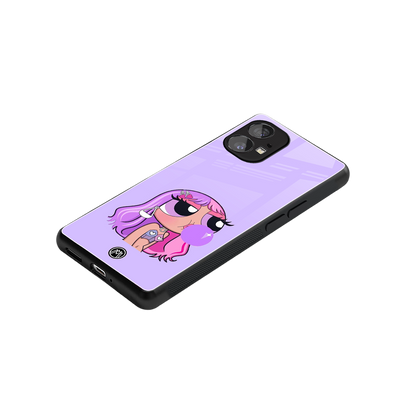purple chic powerpuff girls back phone cover | glass case for nothing phone 1