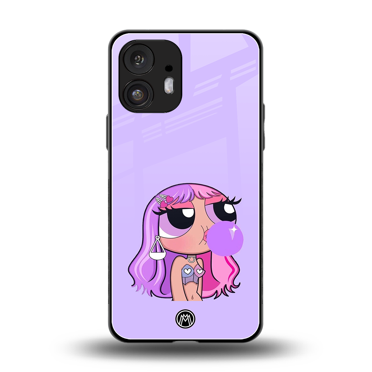 purple chic powerpuff girls back phone cover | glass case for nothing phone 2