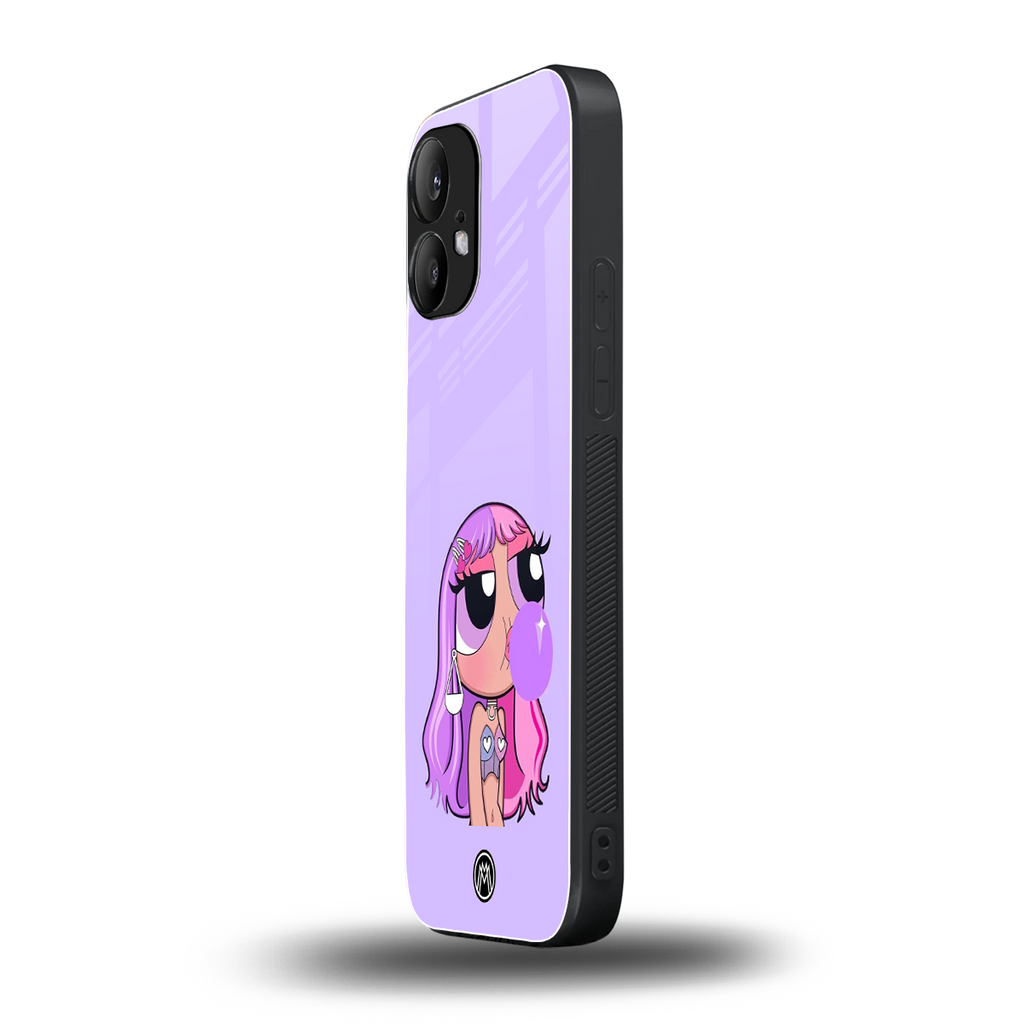 purple chic powerpuff girls back phone cover | glass case for nothing phone 2