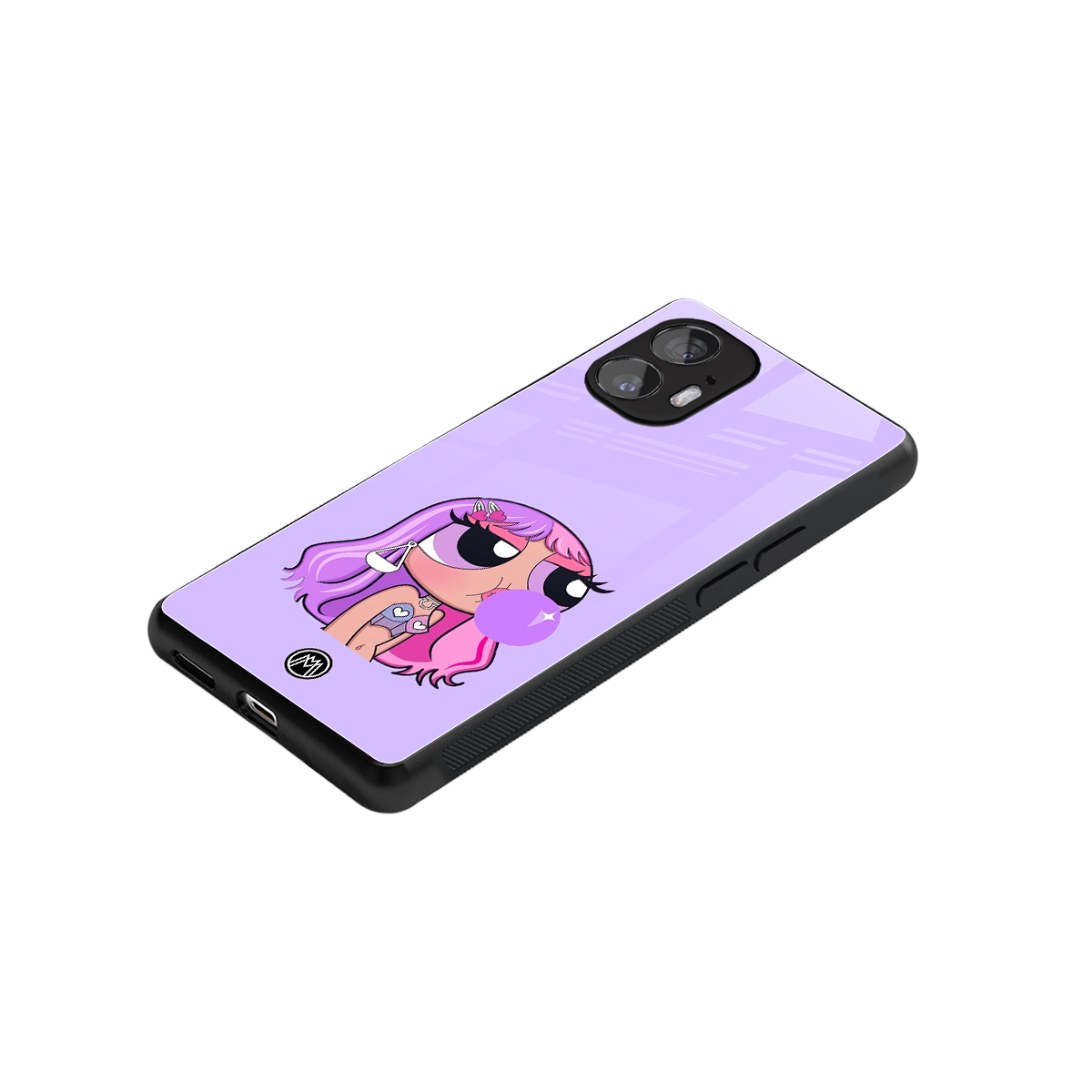 purple chic powerpuff girls back phone cover | glass case for nothing phone 2