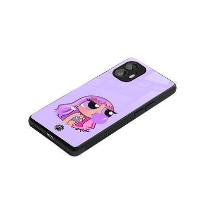 purple chic powerpuff girls back phone cover | glass case for nothing phone 2