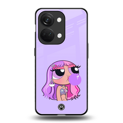 purple chic powerpuff girls back phone cover | glass case for oneplus nord 3