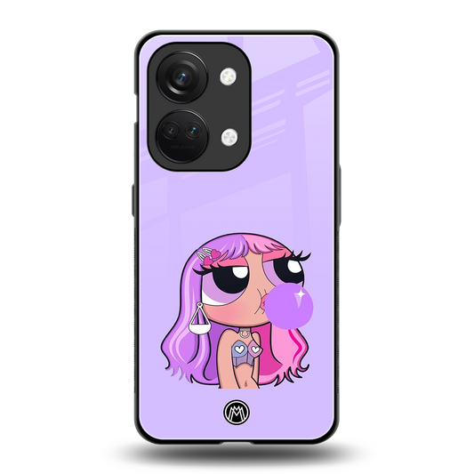 purple chic powerpuff girls back phone cover | glass case for oneplus nord 3