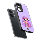 purple chic powerpuff girls back phone cover | glass case for oneplus nord 3
