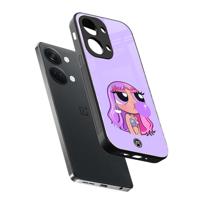 purple chic powerpuff girls back phone cover | glass case for oneplus nord 3