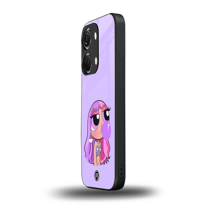 purple chic powerpuff girls back phone cover | glass case for oneplus nord 3