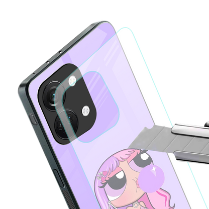 purple chic powerpuff girls back phone cover | glass case for oneplus nord 3