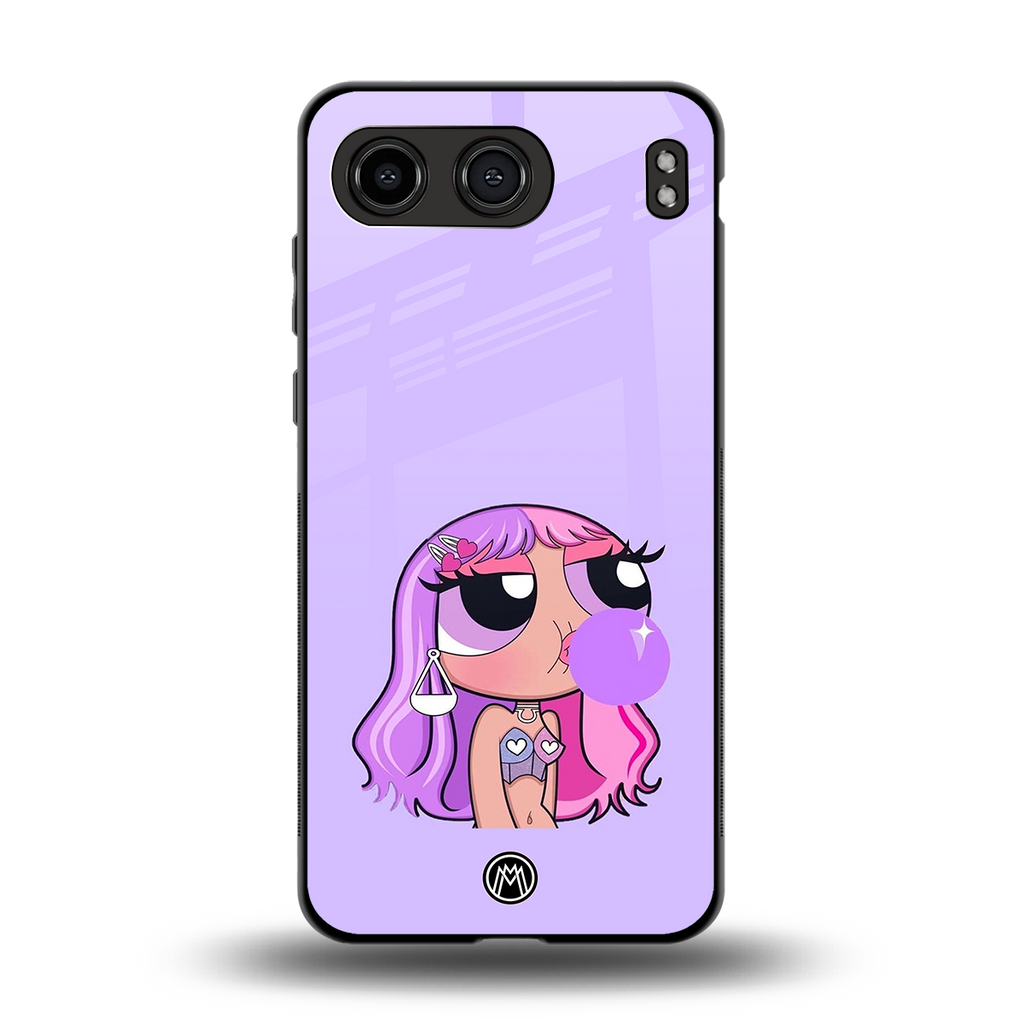 purple chic powerpuff girls back phone cover | glass case for oneplus nord 4