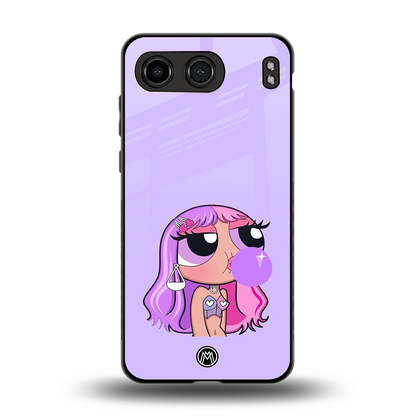 purple chic powerpuff girls back phone cover | glass case for oneplus nord 4