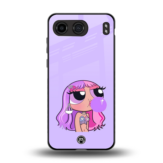 purple chic powerpuff girls back phone cover | glass case for oneplus nord 4