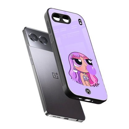 purple chic powerpuff girls back phone cover | glass case for oneplus nord 4