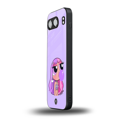 purple chic powerpuff girls back phone cover | glass case for oneplus nord 4