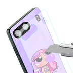 purple chic powerpuff girls back phone cover | glass case for oneplus nord 4