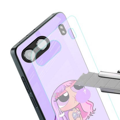 purple chic powerpuff girls back phone cover | glass case for oneplus nord 4