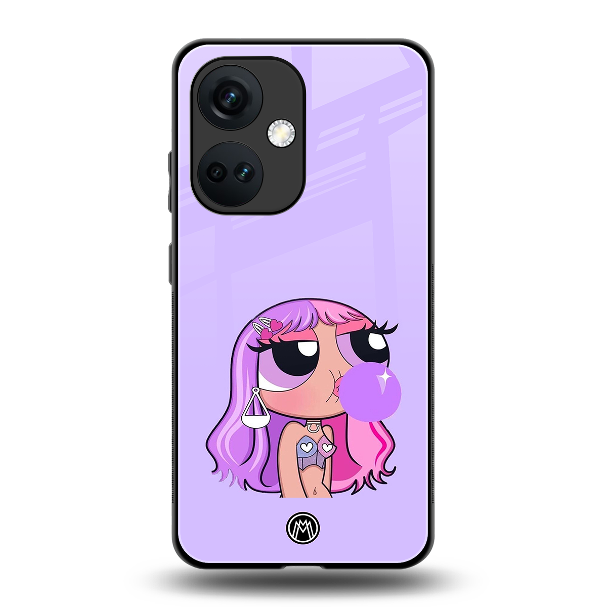purple chic powerpuff girls back phone cover | glass case for oneplus nord ce 3