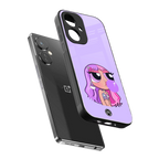 purple chic powerpuff girls back phone cover | glass case for oneplus nord ce 3