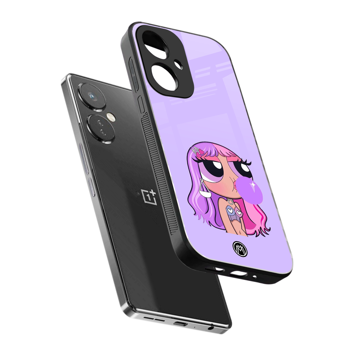 purple chic powerpuff girls back phone cover | glass case for oneplus nord ce 3