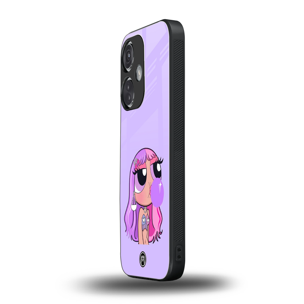 purple chic powerpuff girls back phone cover | glass case for oneplus nord ce 3