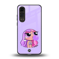 purple chic powerpuff girls back phone cover | glass case for oneplus nord ce 4 lite