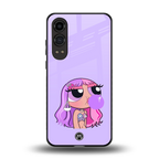 purple chic powerpuff girls back phone cover | glass case for oneplus nord ce 4 lite