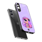 purple chic powerpuff girls back phone cover | glass case for oneplus nord ce 4 lite