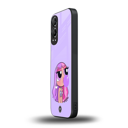purple chic powerpuff girls back phone cover | glass case for oneplus nord ce 4 lite