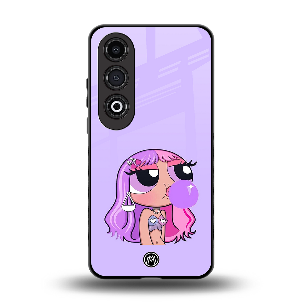 purple chic powerpuff girls back phone cover | glass case for oneplus nord ce 4