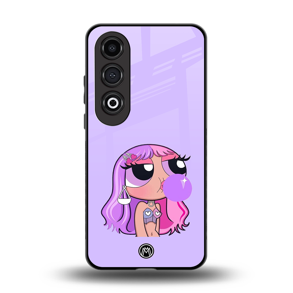 purple chic powerpuff girls back phone cover | glass case for oneplus nord ce 4