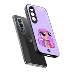 purple chic powerpuff girls back phone cover | glass case for oneplus nord ce 4