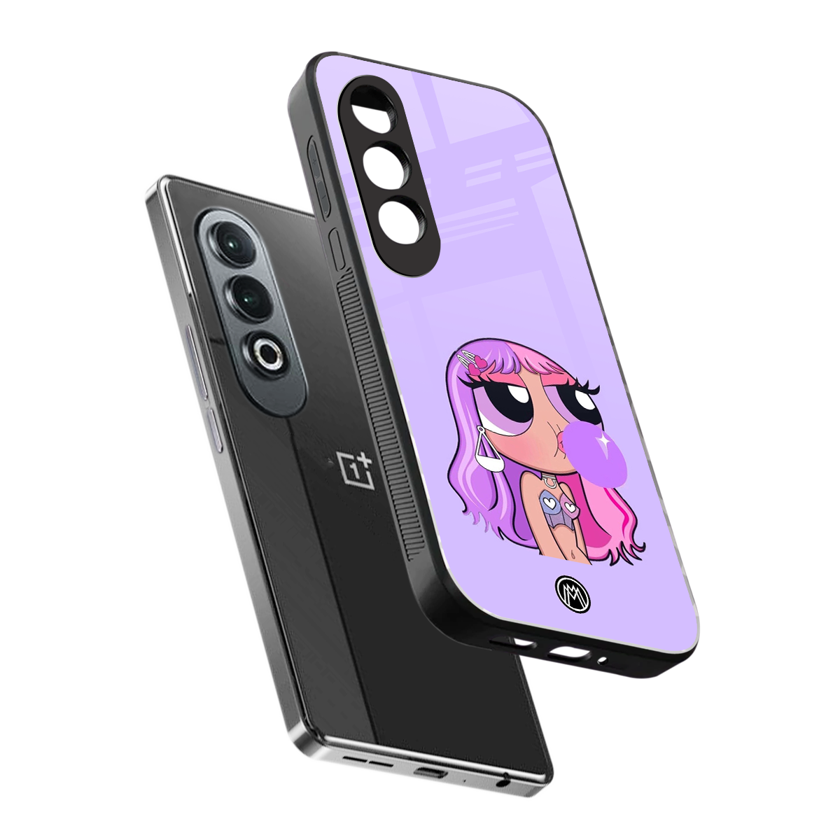 purple chic powerpuff girls back phone cover | glass case for oneplus nord ce 4
