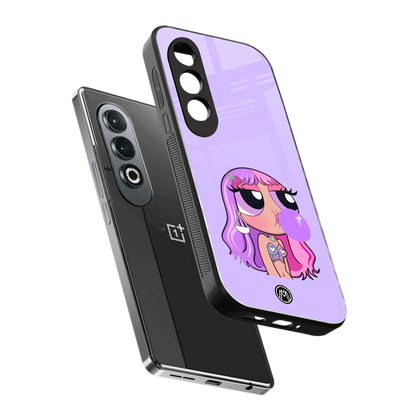 purple chic powerpuff girls back phone cover | glass case for oneplus nord ce 4