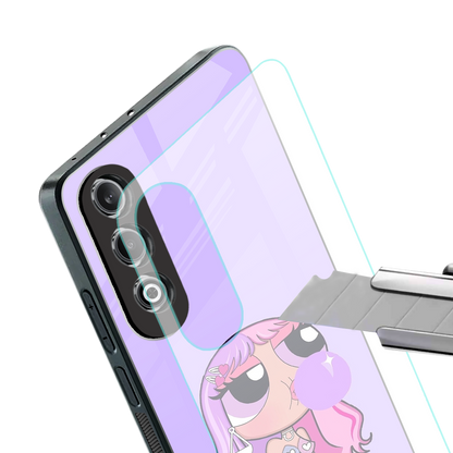 purple chic powerpuff girls back phone cover | glass case for oneplus nord ce 4
