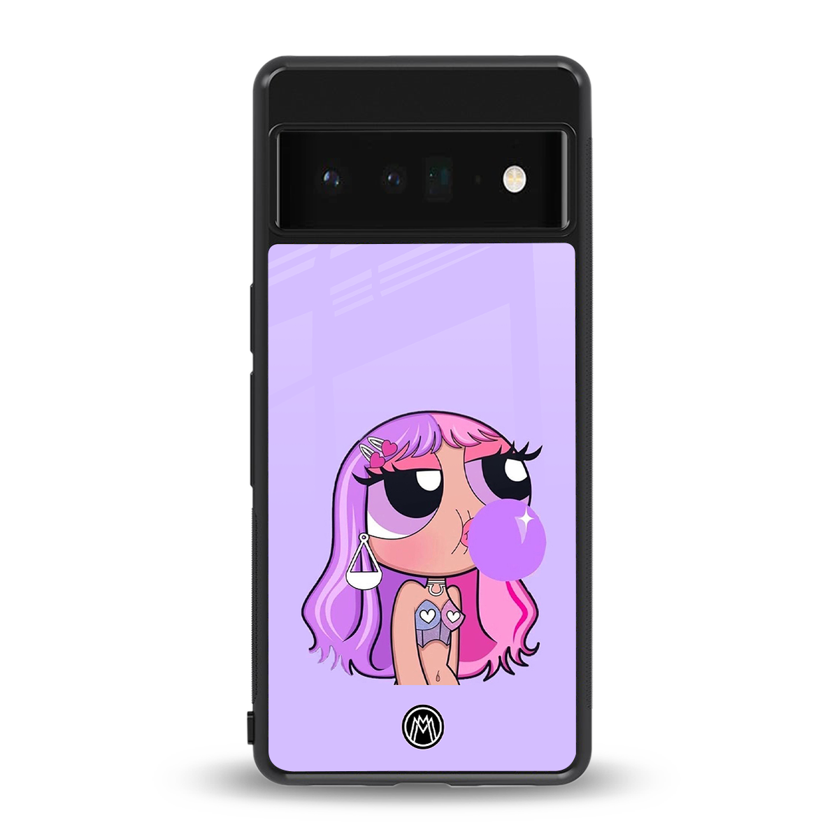 purple chic powerpuff girls back phone cover | glass case for google pixel 6 pro
