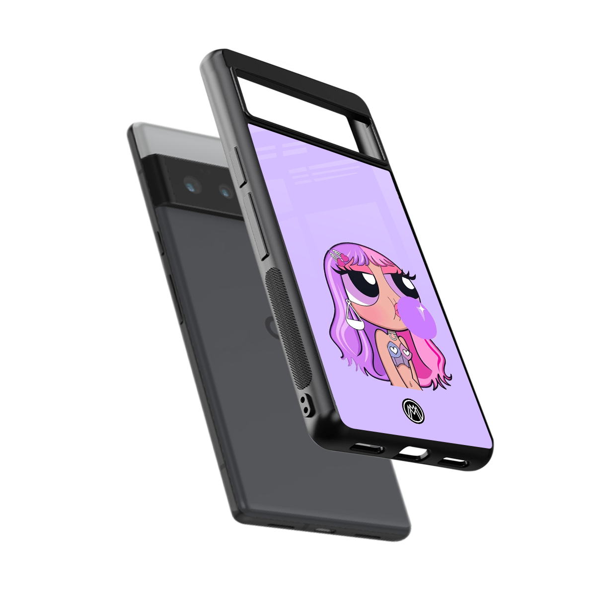 purple chic powerpuff girls back phone cover | glass case for google pixel 6 pro