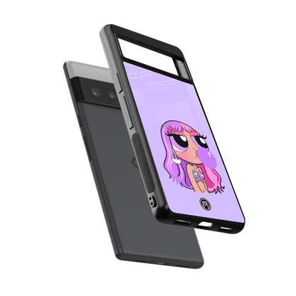 purple chic powerpuff girls back phone cover | glass case for google pixel 6 pro