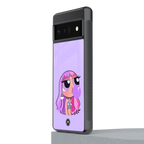 purple chic powerpuff girls back phone cover | glass case for google pixel 6 pro