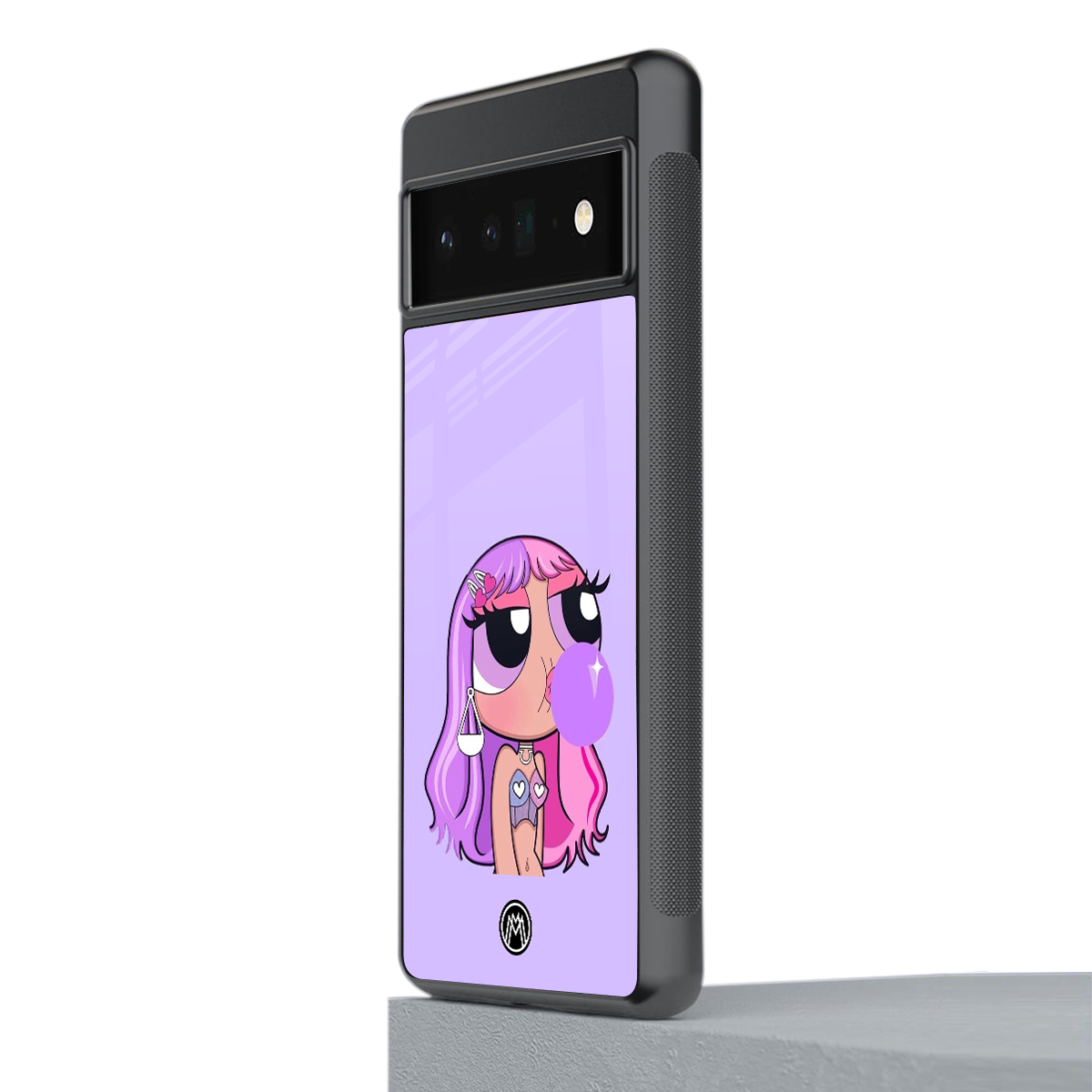 purple chic powerpuff girls back phone cover | glass case for google pixel 6 pro